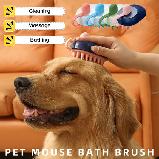 Soft Silicone Pets Hair Remover Comb Handheld Bath Shower Hair Shampoo Massage Brush For Dogs Cats Cleaning Tools Pet Products